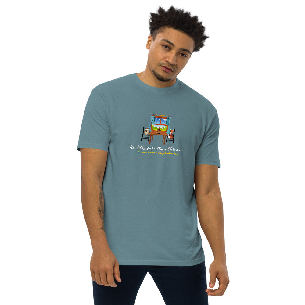 Men’s Premium Heavyweight Tee and the nook logo