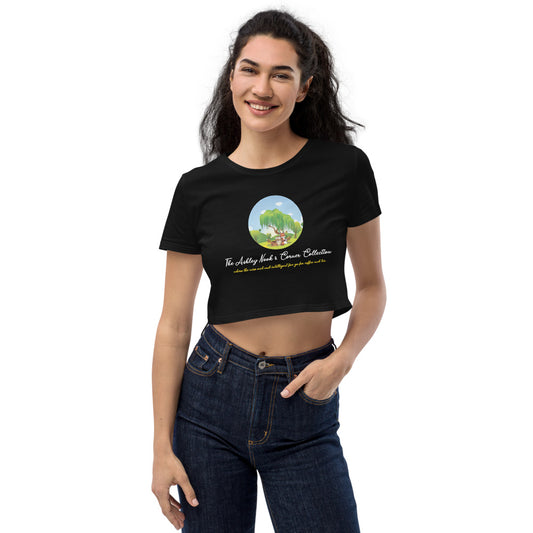 Organic Crop Top and the tree logo