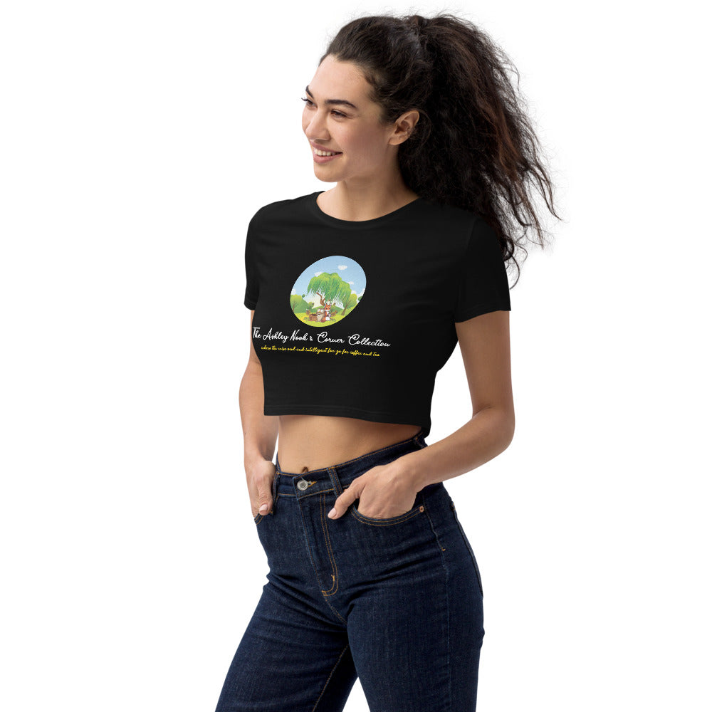 Organic Crop Top and the tree logo