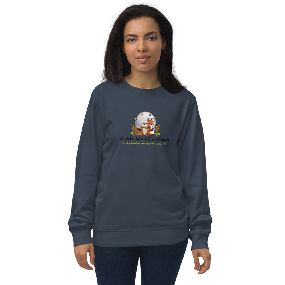 Organic Sweatshirt and the moon logo