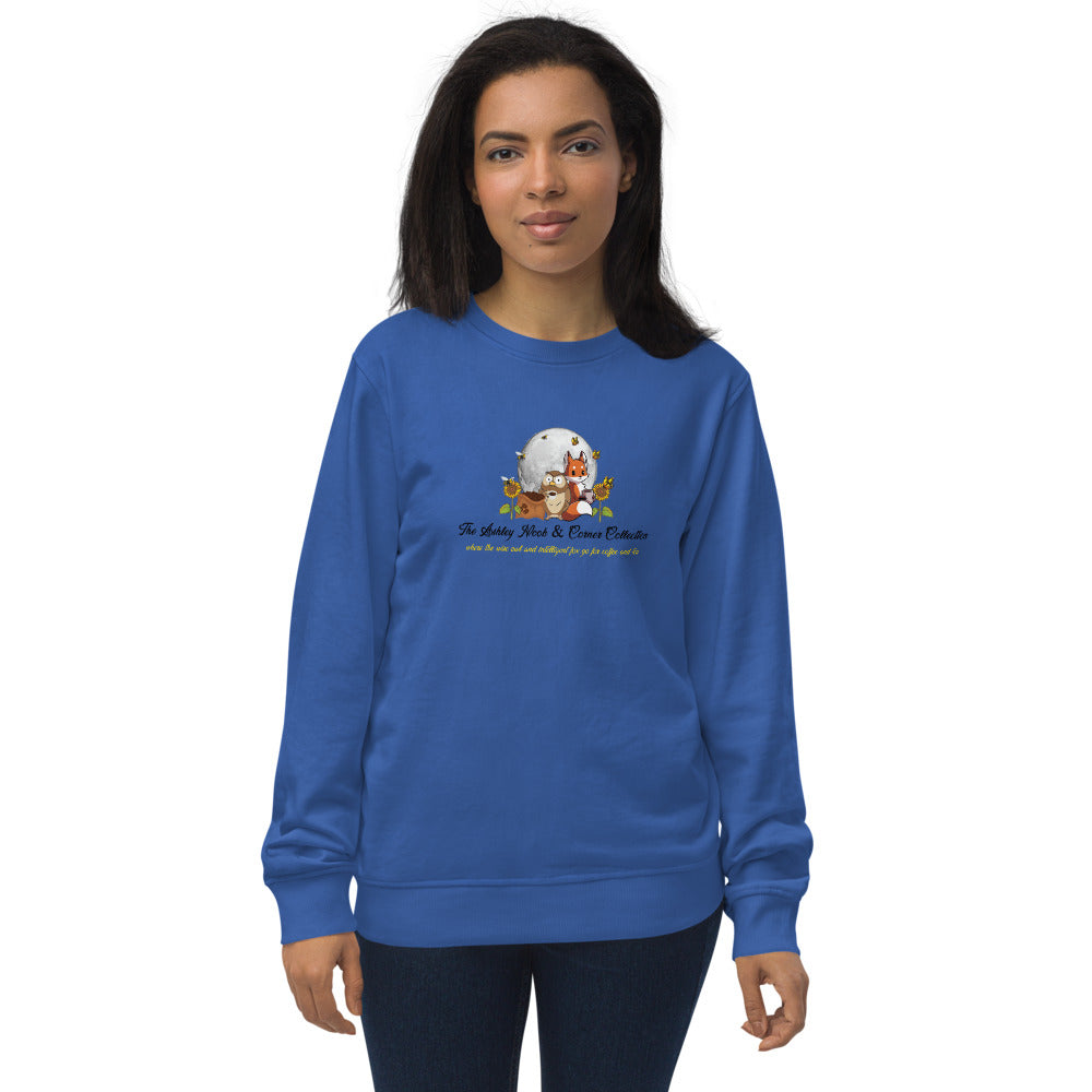 Organic Sweatshirt and the moon logo