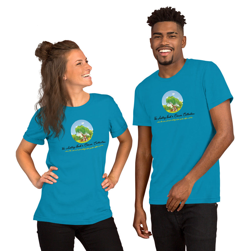 Short-sleeve unisex t-shirt and the tree logo