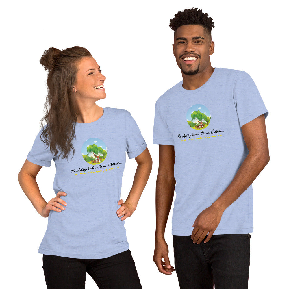 Short-sleeve unisex t-shirt and the tree logo