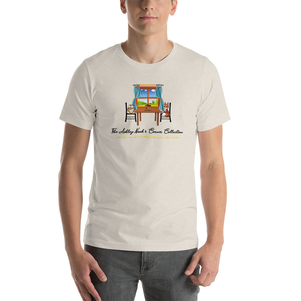 Short-sleeve unisex t-shirt and the nook logo