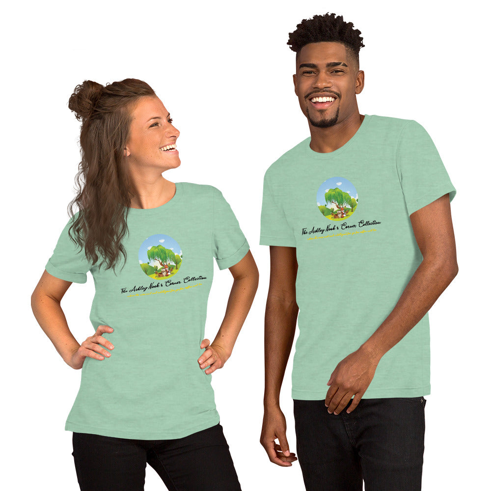 Short-sleeve unisex t-shirt and the tree logo