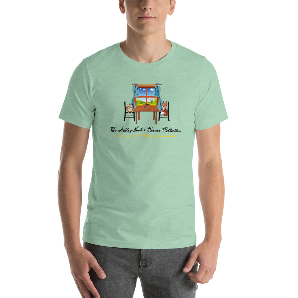 Short-sleeve unisex t-shirt and the nook logo