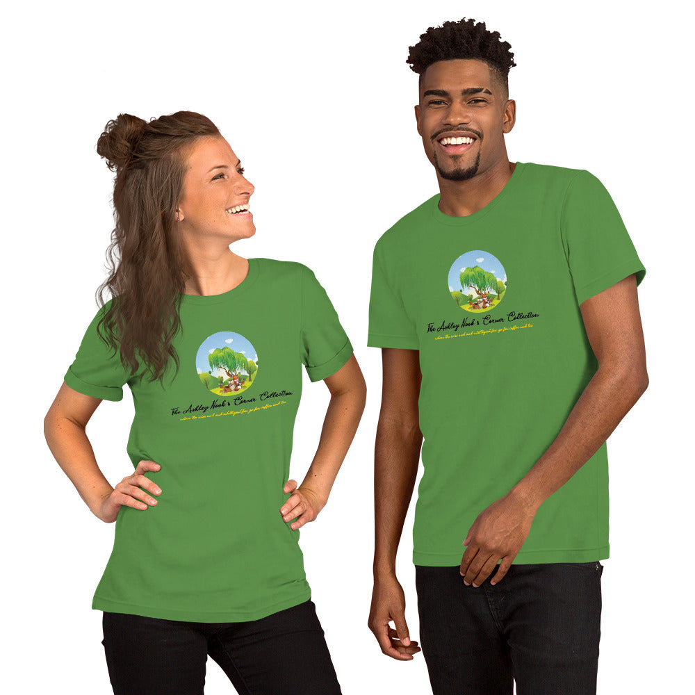 Short-sleeve unisex t-shirt and the tree logo