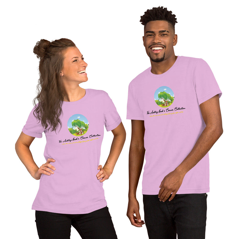 Short-sleeve unisex t-shirt and the tree logo