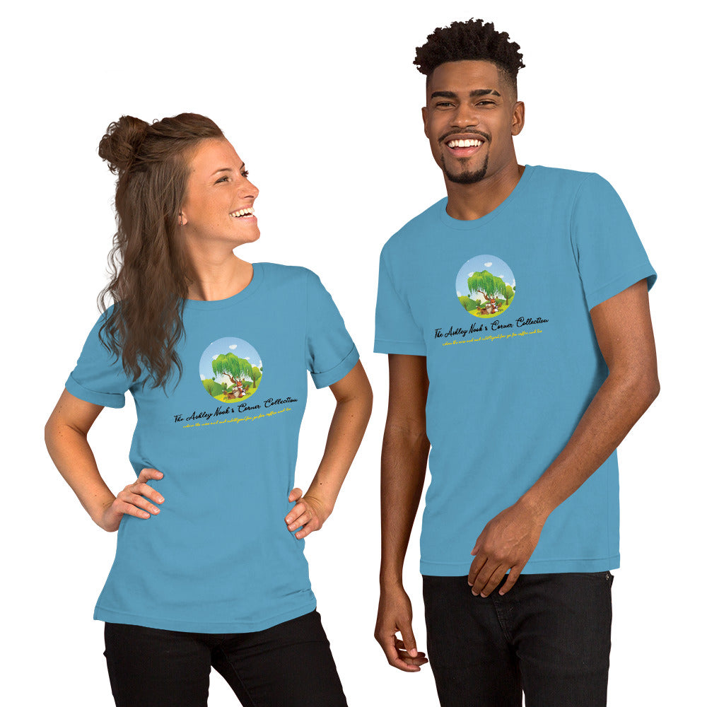 Short-sleeve unisex t-shirt and the tree logo