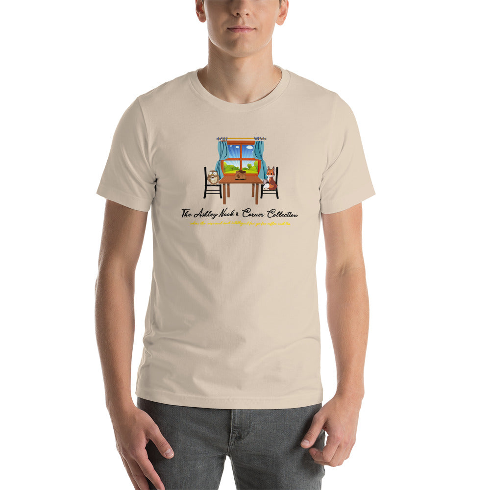 Short-sleeve unisex t-shirt and the nook logo