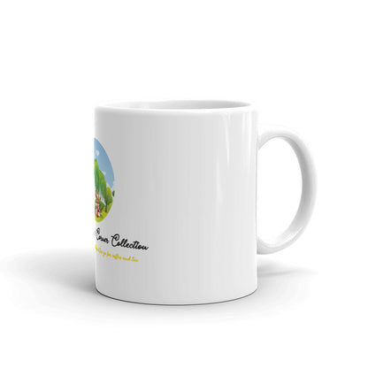 White Glossy Mug and tree logo