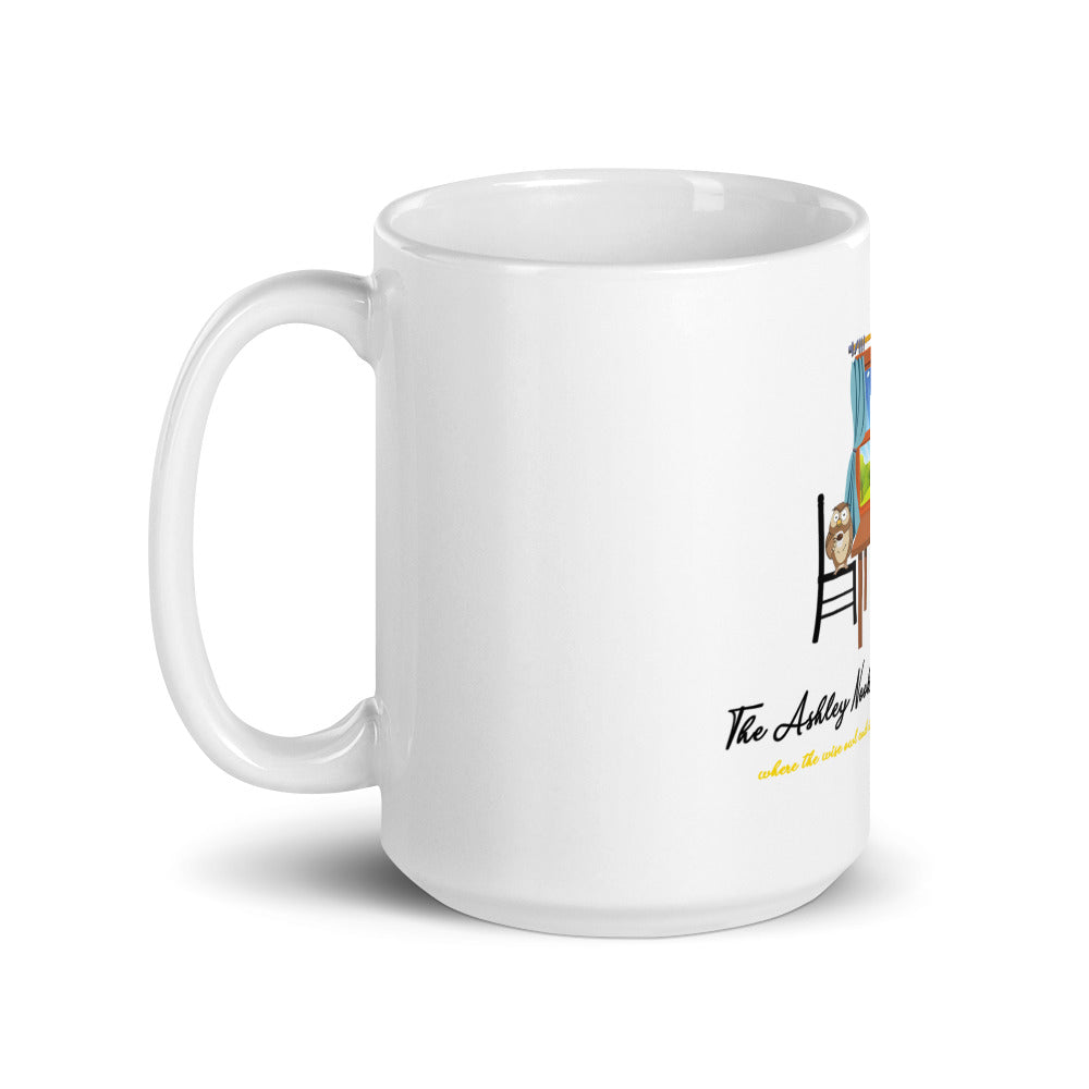 White Glossy Mug and the nook logo