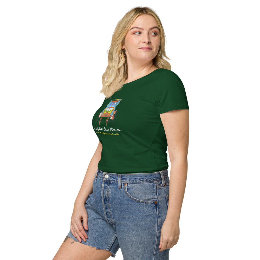 Women's Basic Organic T-Shirt and the nook logo