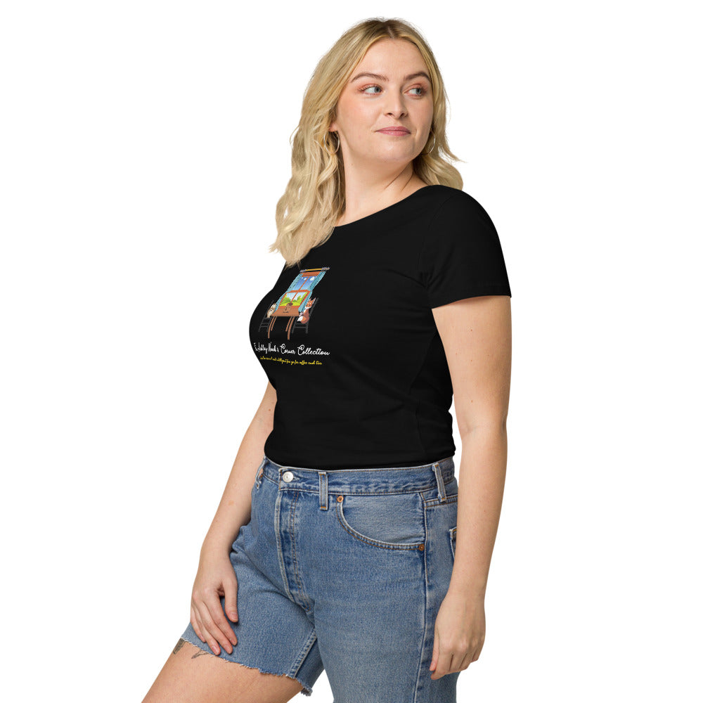 Women's Basic Organic T-Shirt and the nook logo