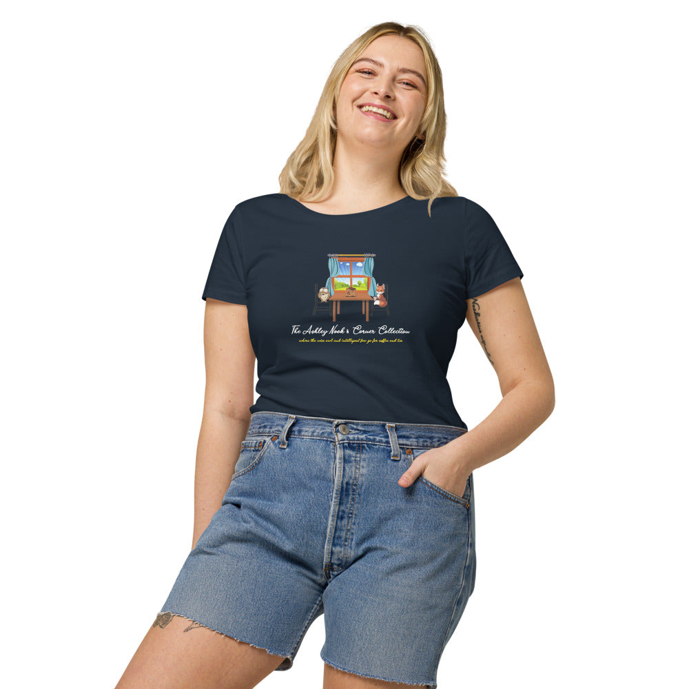 Women's Basic Organic T-Shirt and the nook logo