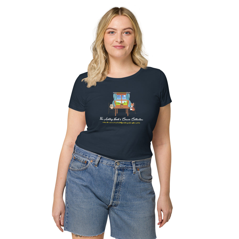 Women's Basic Organic T-Shirt and the nook logo