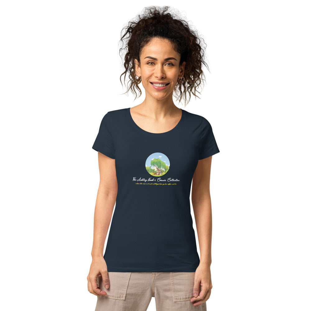 Women's Basic Organic T-Shirt and tree logo