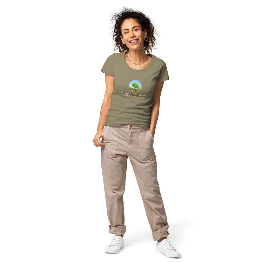 Women's Basic Organic T-Shirt and tree logo