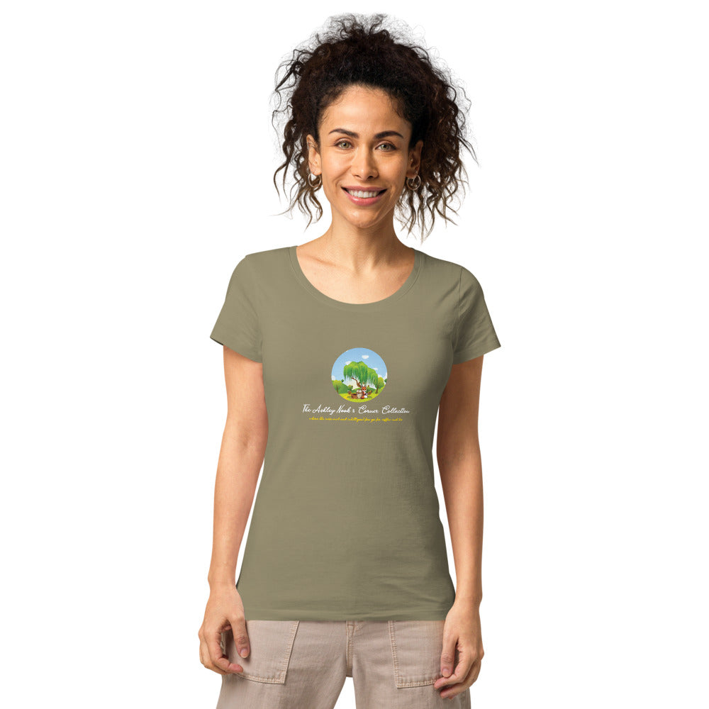 Women's Basic Organic T-Shirt and tree logo