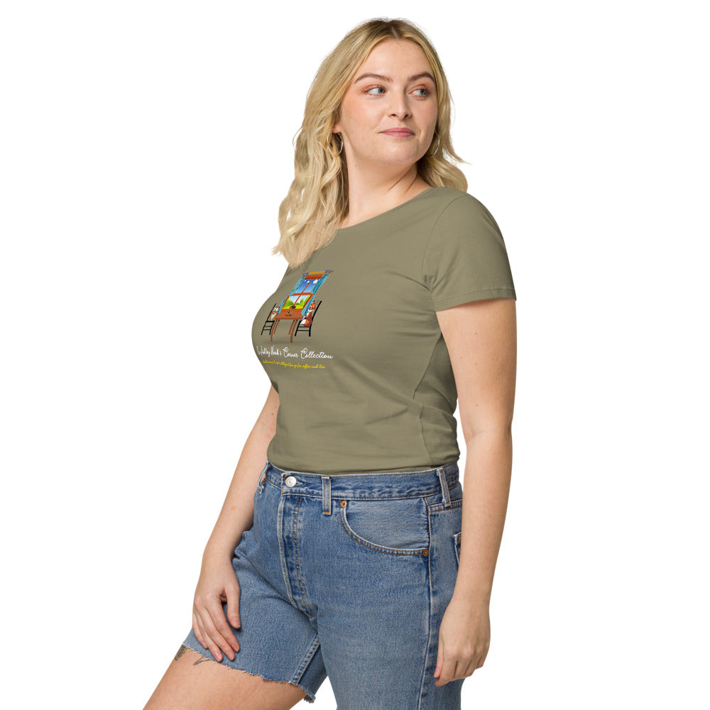 Women's Basic Organic T-Shirt and the nook logo