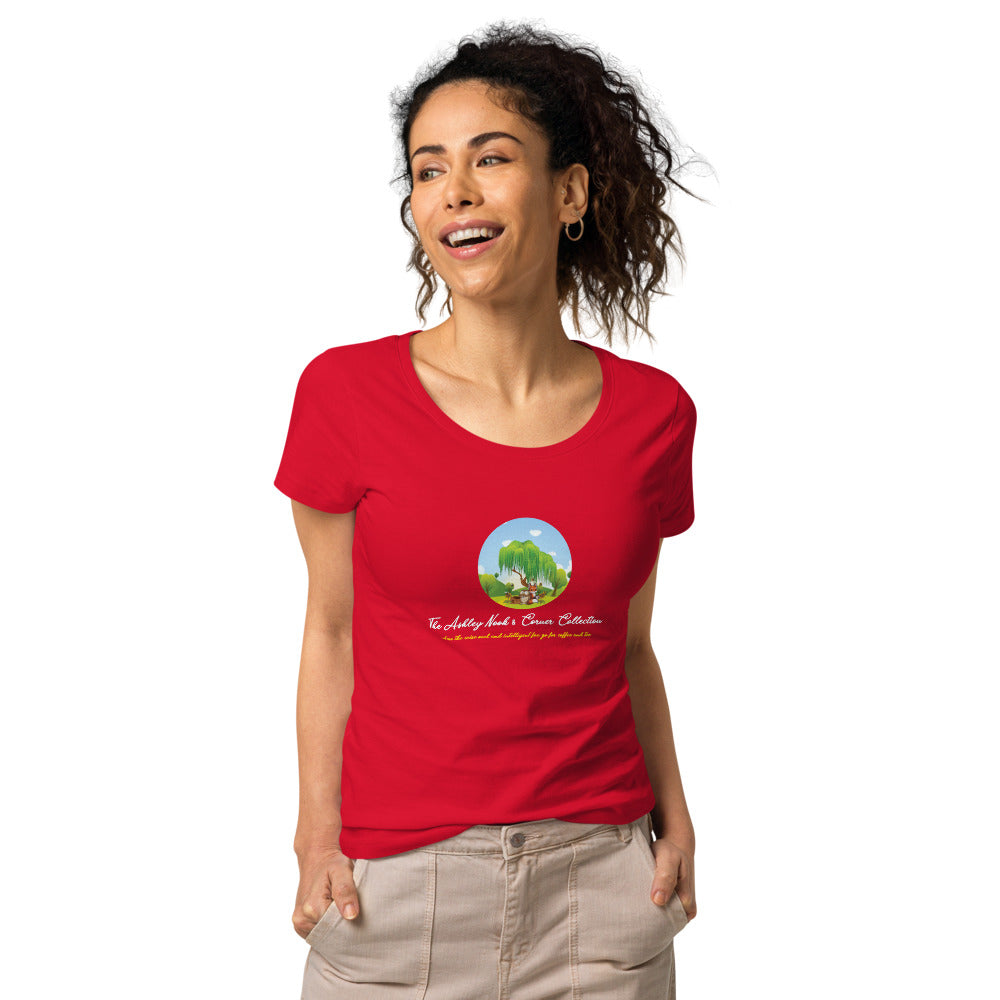 Women's Basic Organic T-Shirt and tree logo