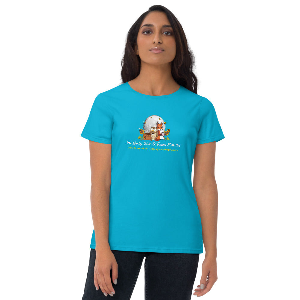 Women's Fashion Fit T-shirt and the moon logo