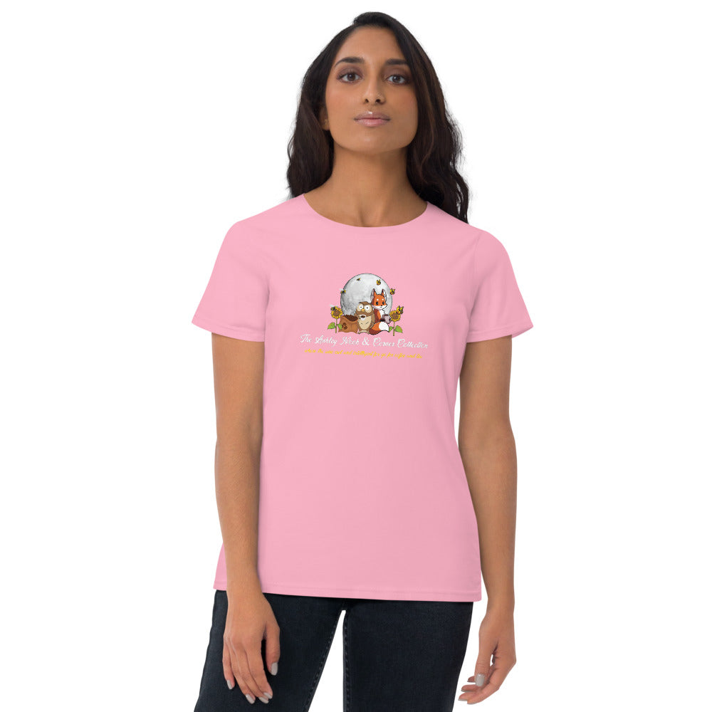 Women's Fashion Fit T-shirt and the moon logo