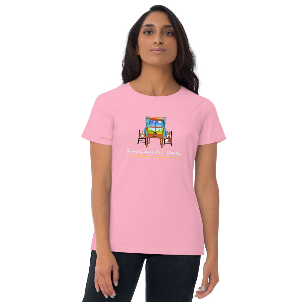 Women's Fashion Fit T-Shirt and the nook logo