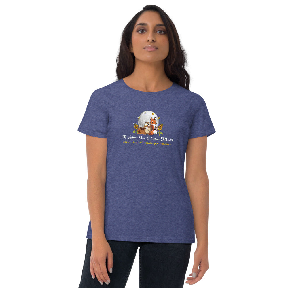 Women's Fashion Fit T-shirt and the moon logo