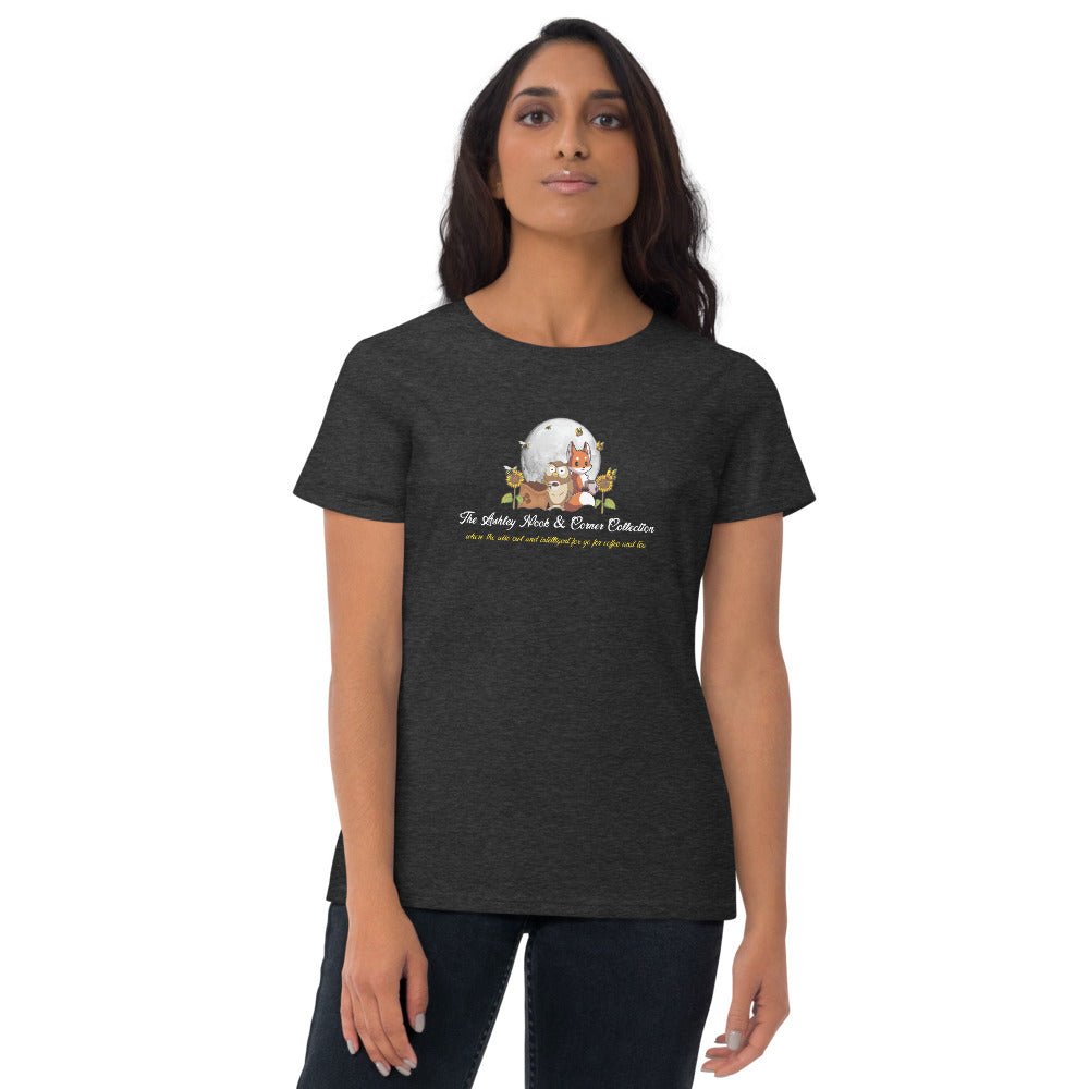 Women's Fashion Fit T-shirt and the moon logo