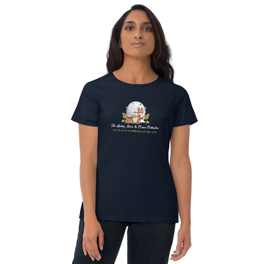 Women's Fashion Fit T-shirt and the moon logo